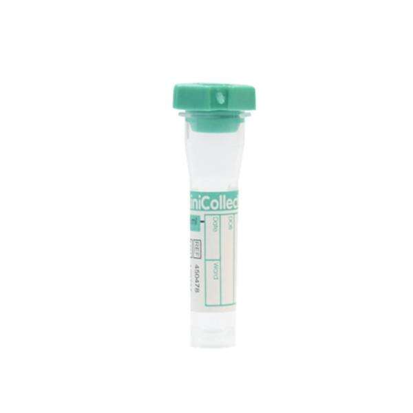 Tube Capillary Vacuette Minicollect 1.0mL 13x75mm PP Lthm Hep Gl Green 1000/Ca